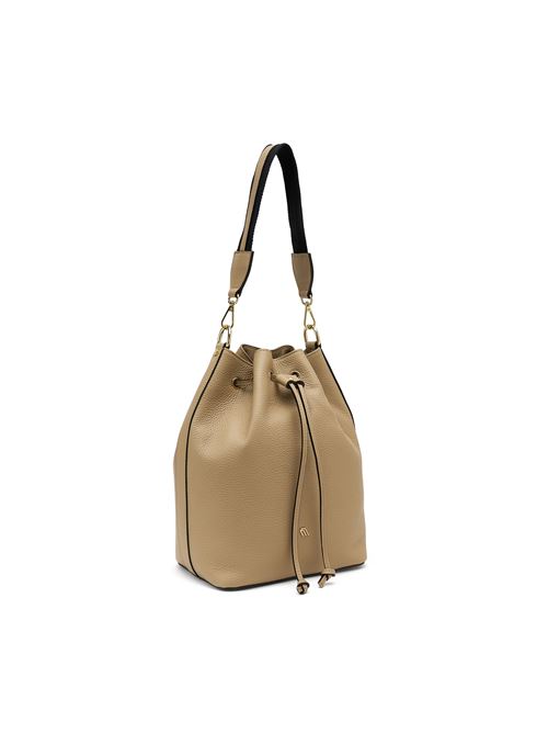 borsa secchiello da donna in pelle beige FRAU | B444X