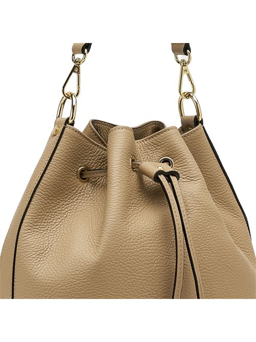 borsa secchiello da donna in pelle beige FRAU | B444X