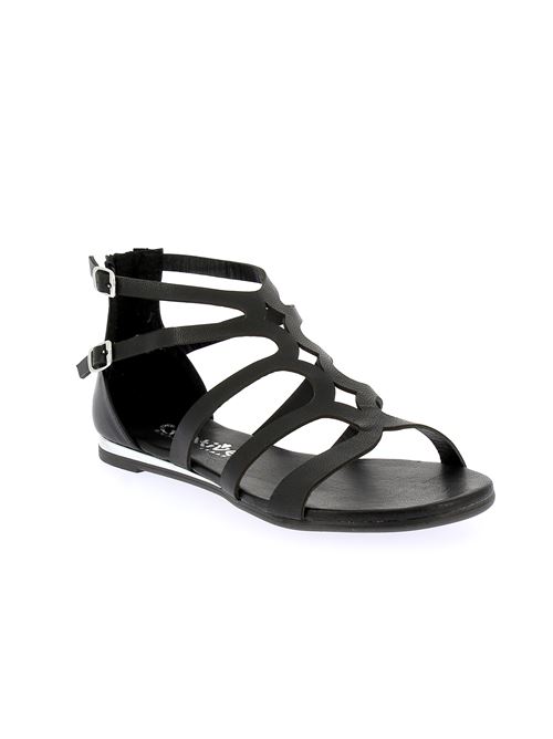 sandalo da donna in pelle nera CREATIVE | 53831Y