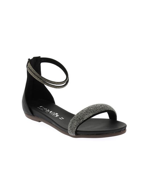 sandalo gioiello da donna in strass nero CREATIVE | 54789X