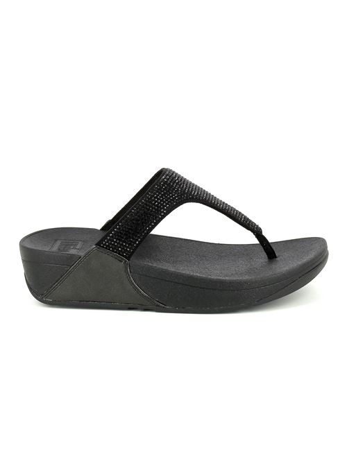 Lulu Crystal infradito da donna in strass nero FITFLOP | EC5090