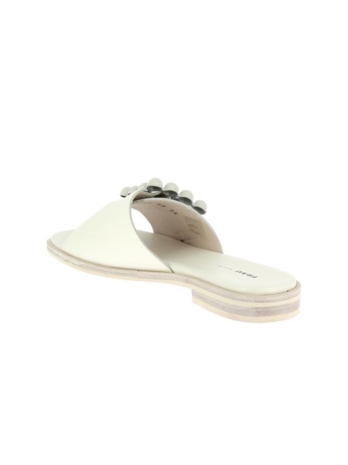 sabot da donna in pelle bianca FRAU | 85M7X