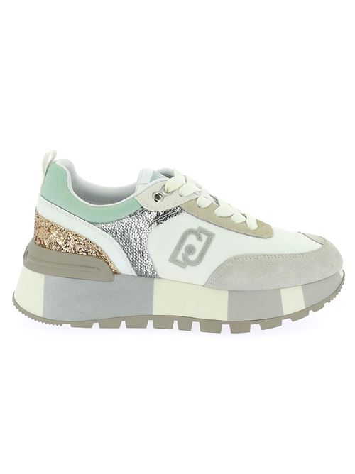 Amazing sneakers da donna in camoscio e tessuto bianca LIU-JO | BA4003TX389S3169