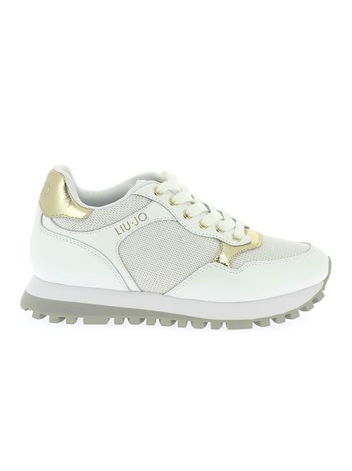 Wonder sneakers da donna in pelle e tessuto bianca LIU-JO | BA4067PX03001111