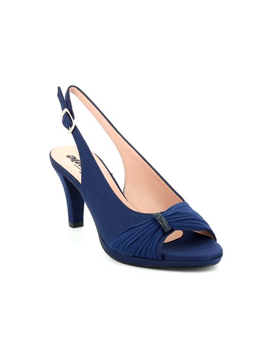 sandalo con tacco da donna in raso blu MELLUSO | J400X