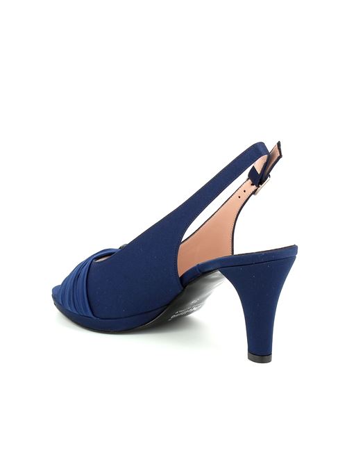 sandalo con tacco da donna in raso blu MELLUSO | J400X