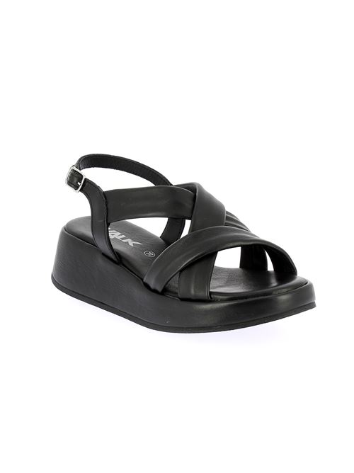 sandalo con zeppa da donna in pelle nera MELLUSO | K35300X