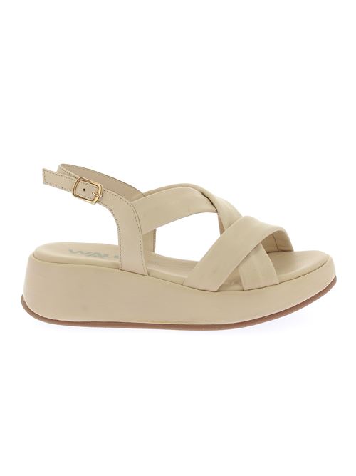 sandalo con zeppa da donna in pelle beige MELLUSO | K35300Y