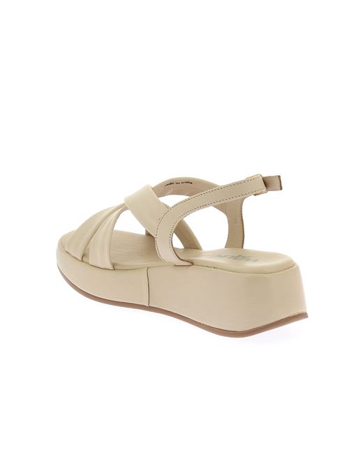 sandalo con zeppa da donna in pelle beige MELLUSO | K35300Y