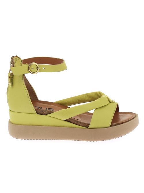 sandalo con zeppa da donna in pelle lime MJUS | T180186139