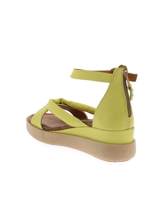 sandalo con zeppa da donna in pelle lime MJUS | T180186139