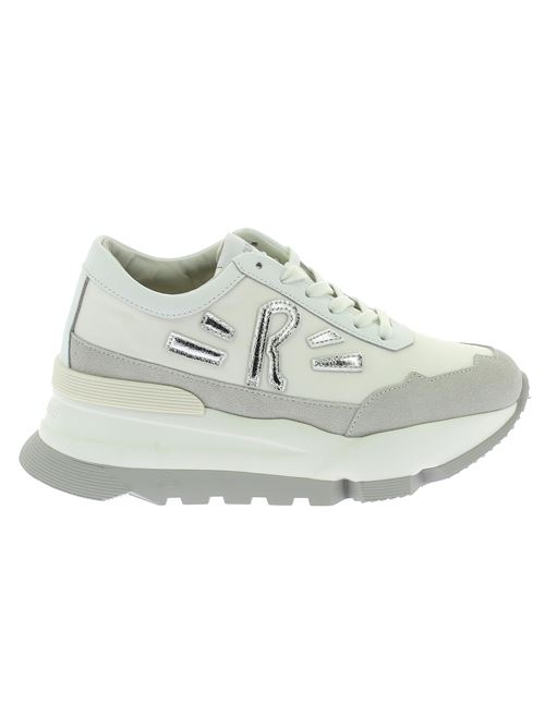 Aki sneakers da donna in camoscio grigio e tessuto bianco RUCOLINE | 300RX