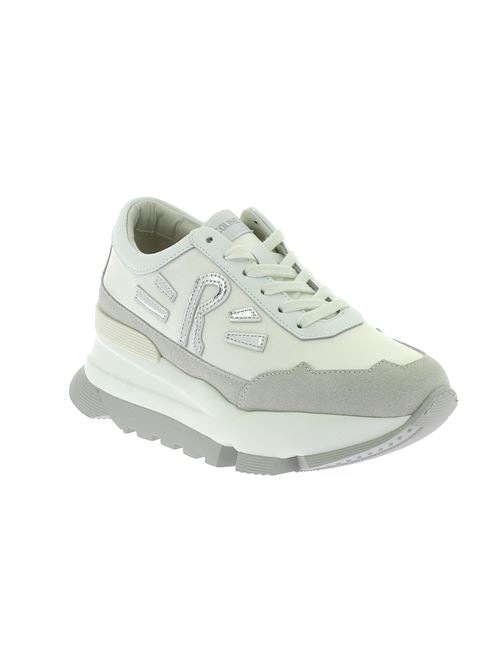 Aki sneakers da donna in camoscio grigio e tessuto bianco RUCOLINE | 300RX