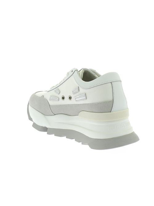 Aki sneakers da donna in camoscio grigio e tessuto bianco RUCOLINE | 300RX