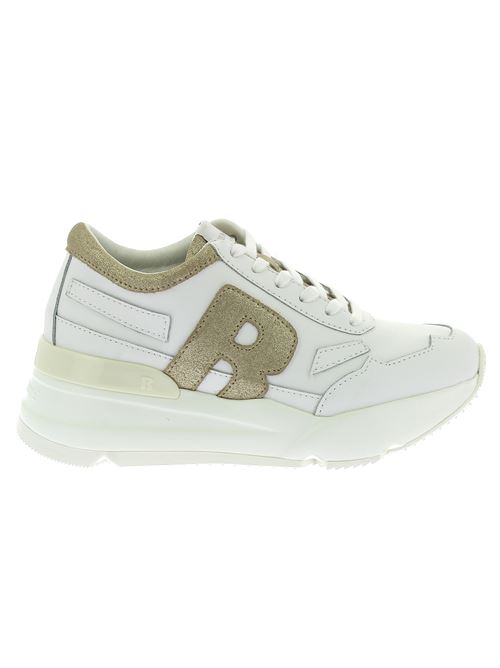 R-Evolve sneakers da donna in pelle bianca e oro RUCOLINE | 4437X