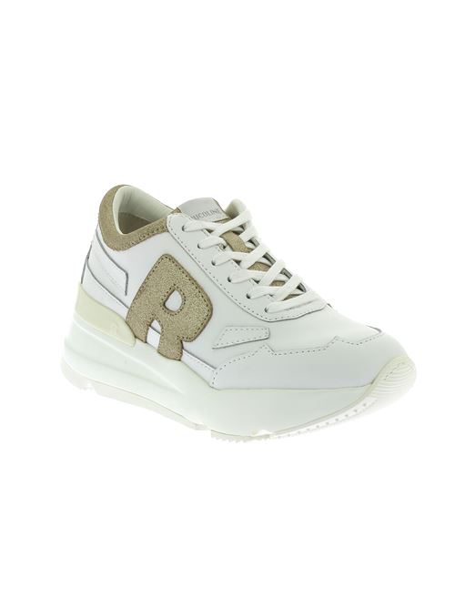 R-Evolve sneakers da donna in pelle bianca e oro RUCOLINE | 4437X