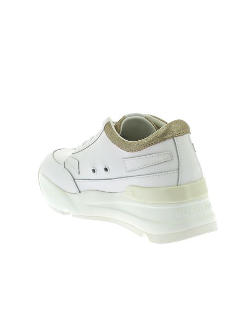 R-Evolve sneakers da donna in pelle bianca e oro RUCOLINE | 4437X