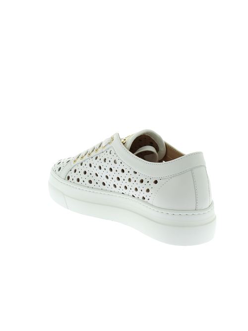 sneakers da donna in pelle traforata bianca STOKTON | 122X