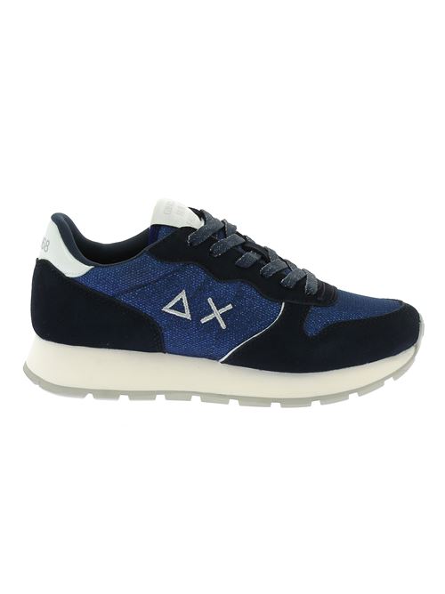 Aly Glitter Textile - sneakers da donna in camoscio e tela blu SUN68 | Z3420307