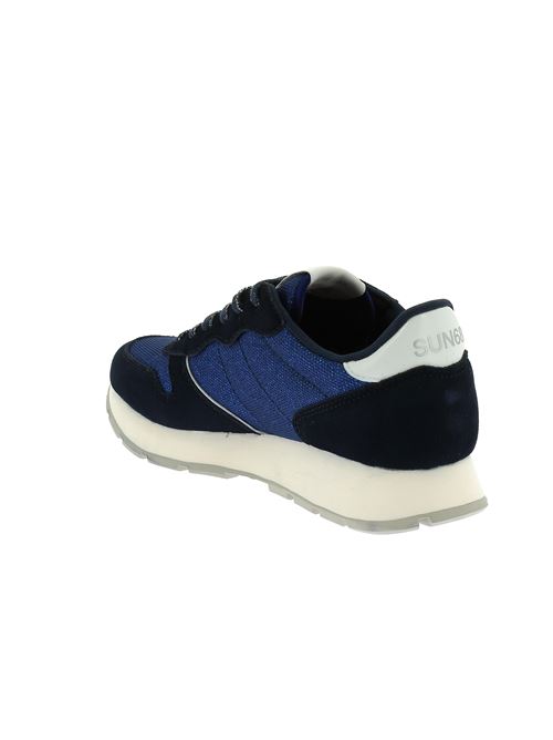 Aly Glitter Textile - sneakers da donna in camoscio e tela blu SUN68 | Z3420307