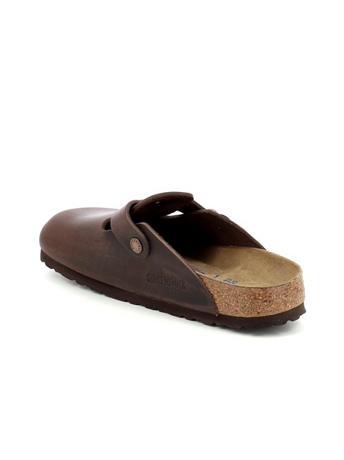 Boston BS soft footbed in pelle ingrassata habana BIRKENSTOCK | BOSTON0159713