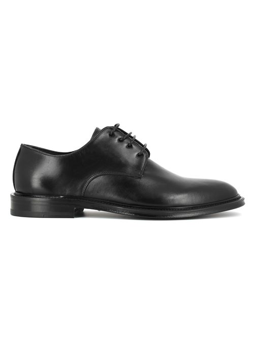 stringata derby elegante da uomo in pelle nera BRECOS | 9477X