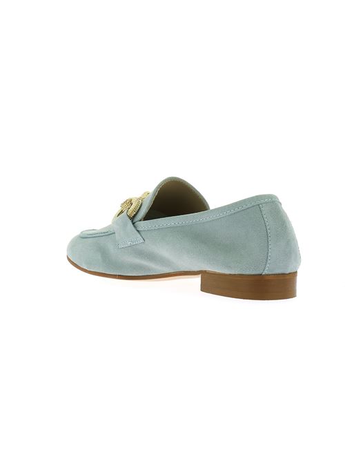 mocassino da donna in camoscio azzurro BERTOSSI | 321Y