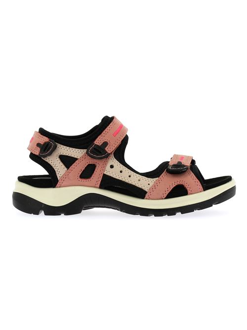 Offroad sandalo da donna in camoscio e tessuto rosa ECCO | 06956352437