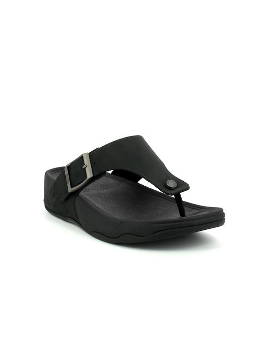 Trakk II Mens infradito da uomo in nabuk nero FITFLOP | GD1001