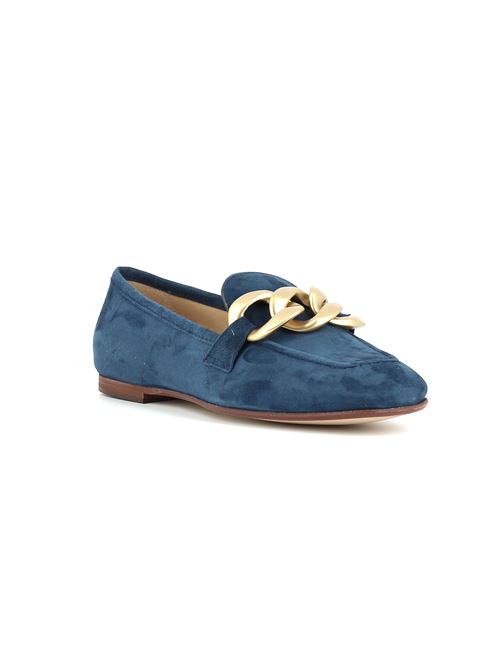 mocassino da donna in camoscio blu KATRIN | 4856X