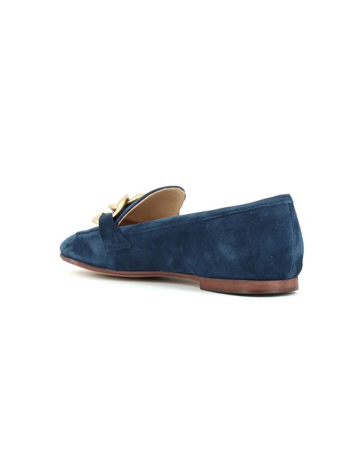 mocassino da donna in camoscio blu KATRIN | 4856X