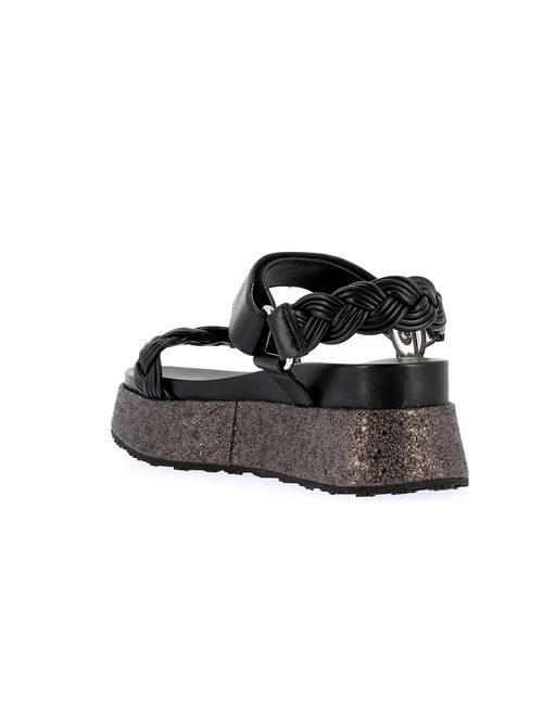 Frida sandalo da donna in ecopelle nero LIU-JO | SA3021EX01422222