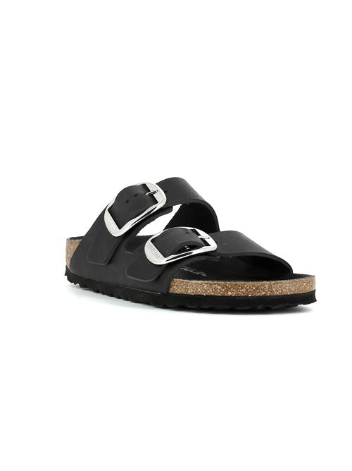 Arizona Big Bukle da donna in pelle ingrassata black BIRKENSTOCK | ARIZONA1011075