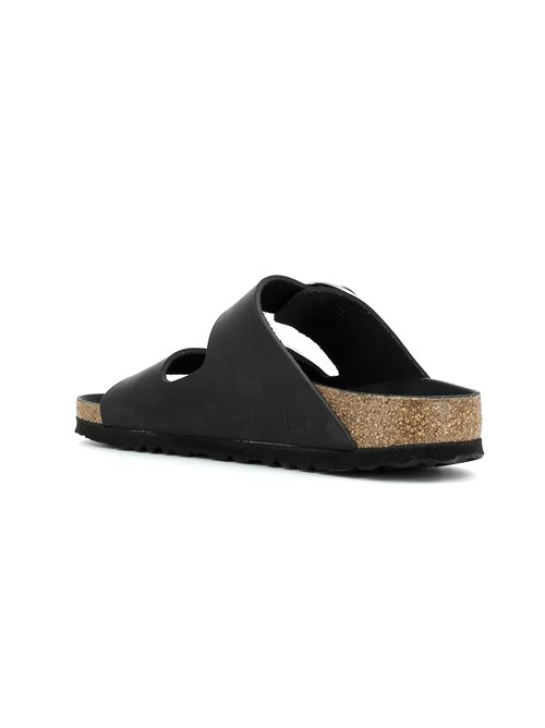 Arizona Big Bukle da donna in pelle ingrassata black BIRKENSTOCK | ARIZONA1011075